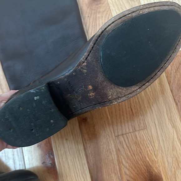 FRYE WOMENS LINDSEY PLATE TALL CHOCOLATE BROWN LEATHER RIDING BOOTS SIZE 8.5 - Picture 6 of 8